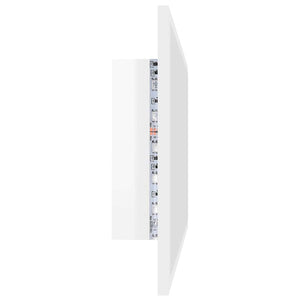vidaXL LED Bathroom Mirror High Gloss White 80x8.5x37 cm Acrylic