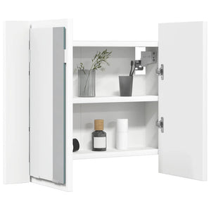 vidaXL LED Bathroom Mirror Cabinet White 60x12x45 cm Acrylic