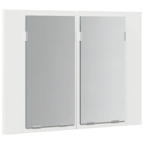 vidaXL LED Bathroom Mirror Cabinet White 60x12x45 cm Acrylic