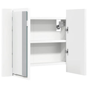 vidaXL LED Bathroom Mirror Cabinet White 60x12x45 cm Acrylic