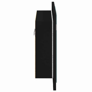 vidaXL LED Bathroom Mirror Cabinet Black 60x12x45 cm Acrylic