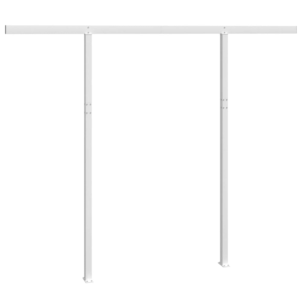 vidaXL Awning Support Poles White 300x245 cm Iron