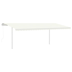 vidaXL Awning Support Legs White 600x245 cm Iron