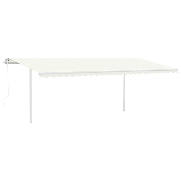 vidaXL Awning Support Legs White 600x245 cm Iron