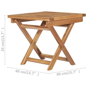 vidaXL 3-Piece Folding Garden Lounge Set Solid Teak Wood