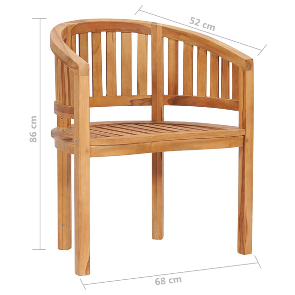 vidaXL 4-piece Solid Teak Wood Garden Lounge Set