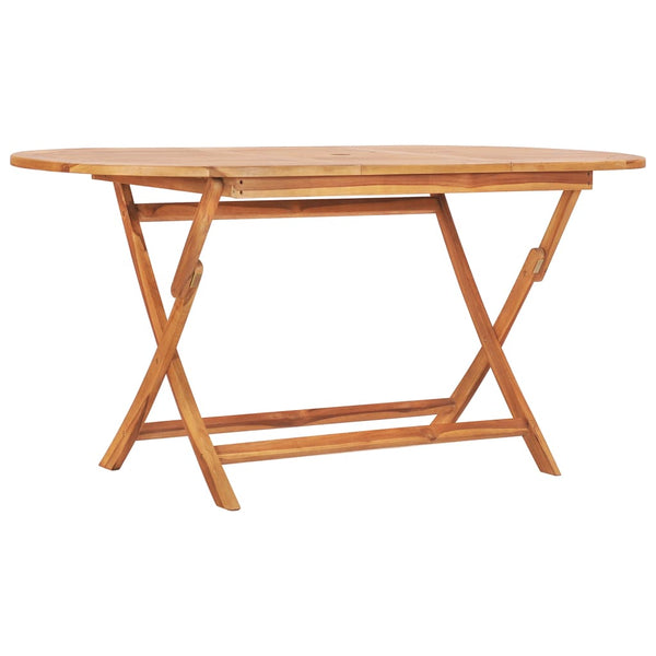 vidaXL 7-Piece Folding Garden Dining Set Solid Teak Wood