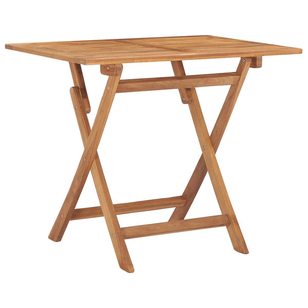 vidaXL 5-Piece Folding Outdoor Dining Set Solid Teak Wood