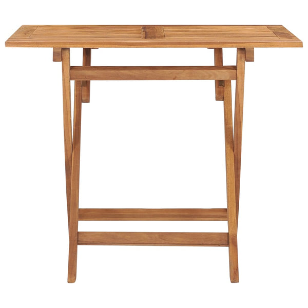 vidaXL 5-Piece Folding Outdoor Dining Set Solid Teak Wood