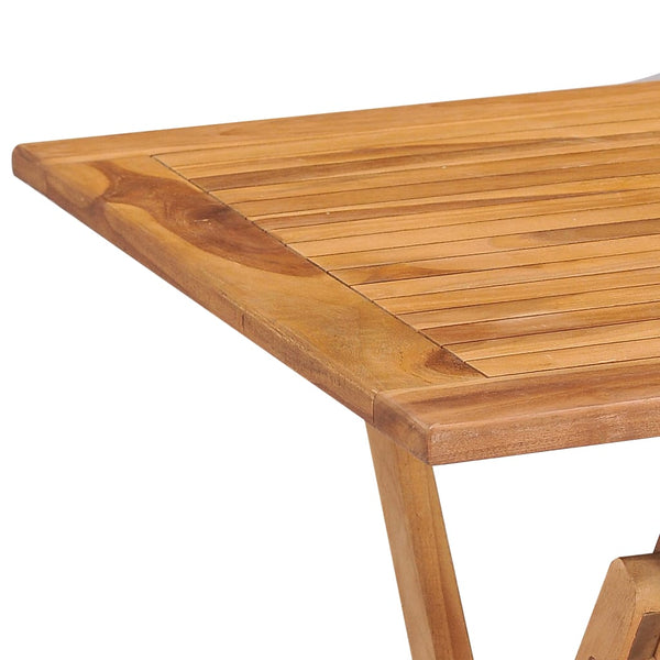 vidaXL 5-Piece Folding Outdoor Dining Set Solid Teak Wood