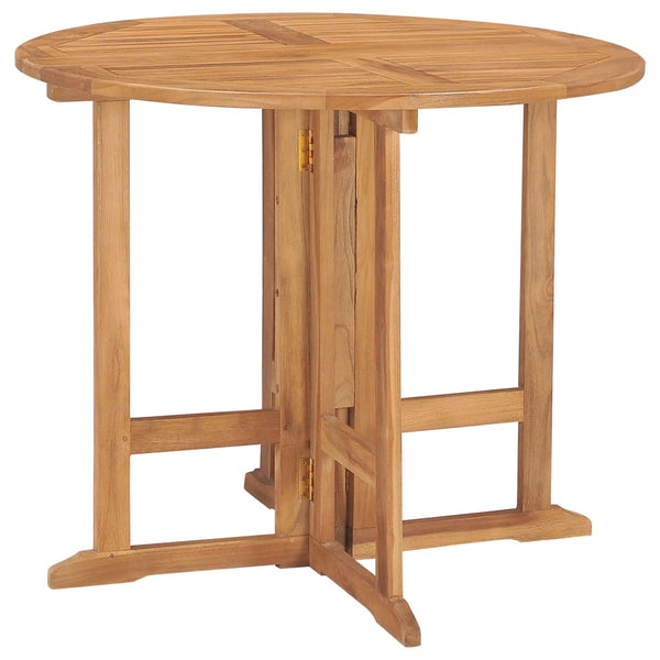 vidaXL 5-piece Foldable Solid Teak Wood Garden Dining Set