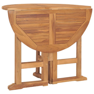 vidaXL 5-piece Foldable Solid Teak Wood Garden Dining Set