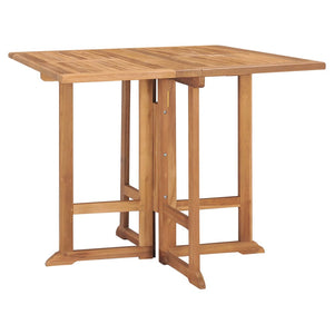 vidaXL 5-Piece Folding Outdoor Dining Set Solid Teak Wood