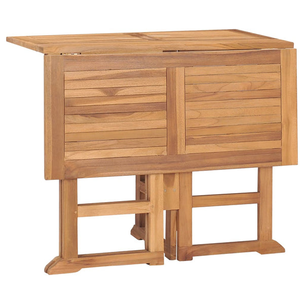 vidaXL 5-Piece Folding Outdoor Dining Set Solid Teak Wood
