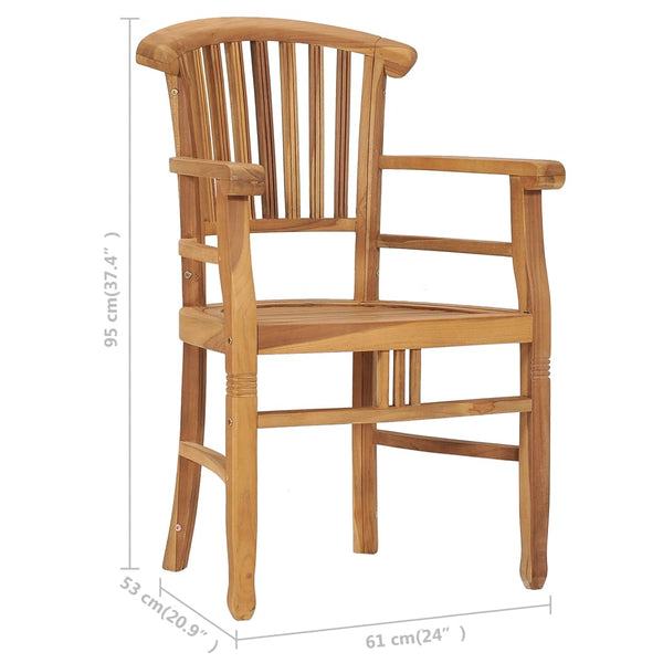 vidaXL 3-Piece Garden Dining Set Solid Teak Wood