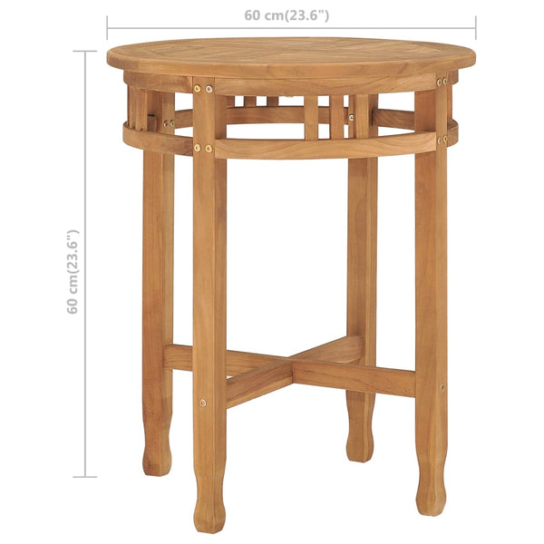 vidaXL 3-Piece Garden Dining Set Solid Teak Wood
