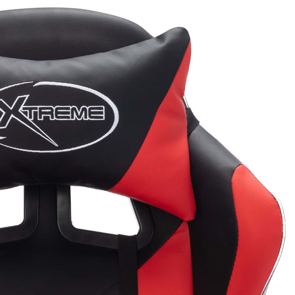 vidaXL Gaming Chair with RGB LED Lights Red and Black Faux Leather