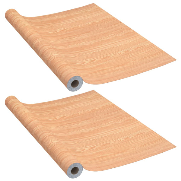 vidaXL Self-Adhesive Door Foils 2 pcs. Maple 210x90 cm PVC