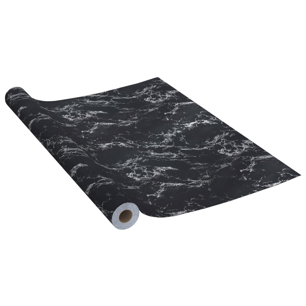 vidaXL Self-Adhesive Furniture Film Black Stone Look 500x90 cm PVC