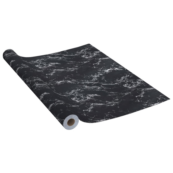 vidaXL Self-Adhesive Furniture Film Black Stone Look 500x90 cm PVC