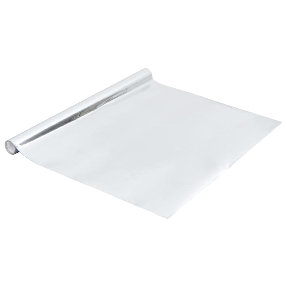 vidaXL Self-Adhesive Furniture Film High-Gloss Silver 500x90 cm PVC
