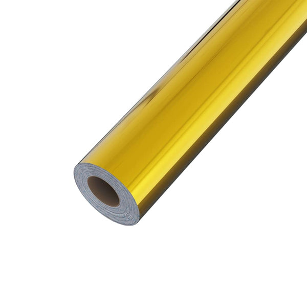 vidaXL Self-Adhesive Furniture Film High-Gloss Gold 500x90 cm PVC