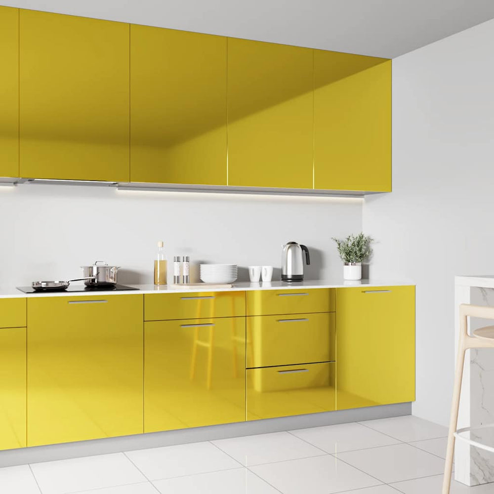 vidaXL Self-Adhesive Furniture Film High-Gloss Gold 500x90 cm PVC