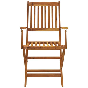 vidaXL 9-piece Folding Outdoor Dining Set Solid Acacia Wood