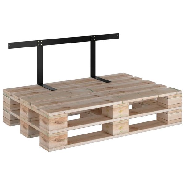 vidaXL Pallet Sofa Backrest Black 110 cm Iron
