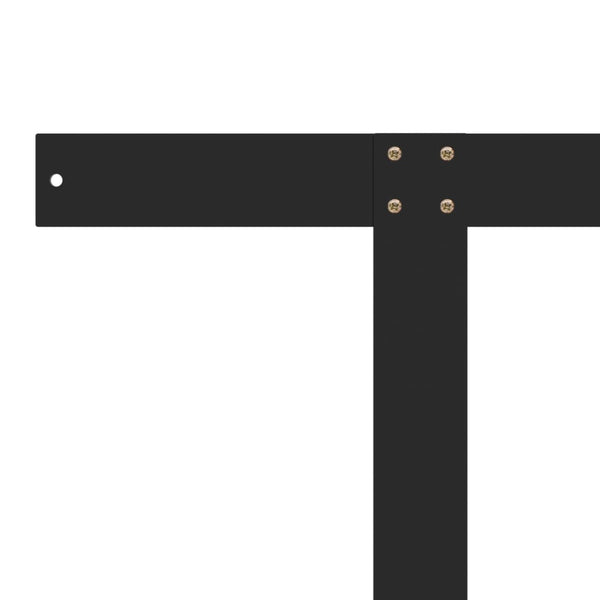 vidaXL Pallet Sofa Backrest Black 110 cm Iron