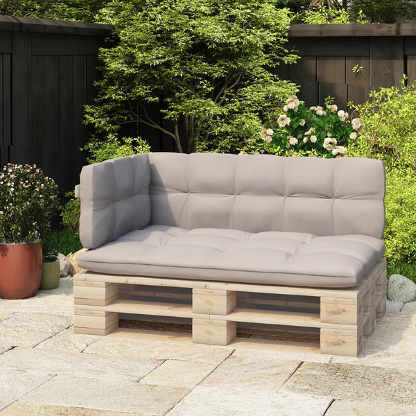 vidaXL Backrest for Pallet Sofa White 110 cm Iron