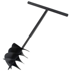 vidaXL Post Hole Digger with Handle 250 mm with Extension Pipe 8 m Steel