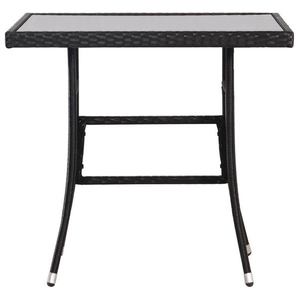 vidaXL 3-Piece Garden Dining Set Poly Rattan Black