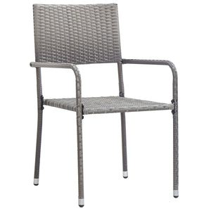 vidaXL 9-piece Outdoor Dining Set Poly Rattan Anthracite and Grey
