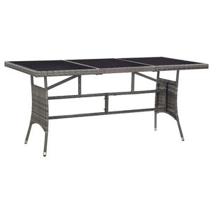 vidaXL 9-piece Outdoor Dining Set Poly Rattan Anthracite and Grey