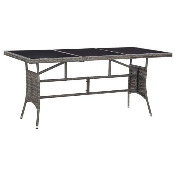 vidaXL 9-piece Outdoor Dining Set Poly Rattan Anthracite and Grey