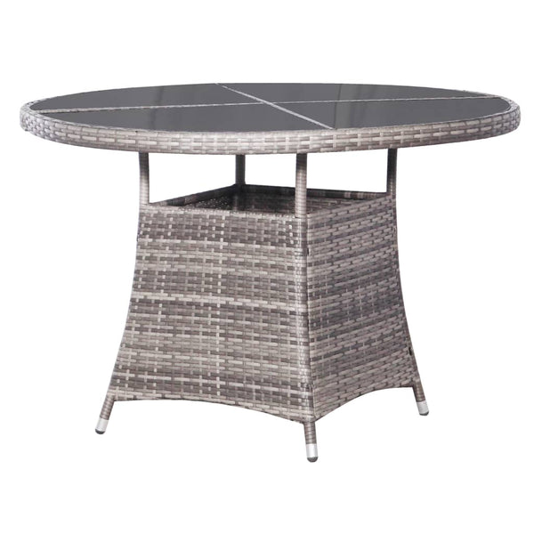 vidaXL 7-Piece Garden Dining Set Poly Rattan Anthracite and Grey