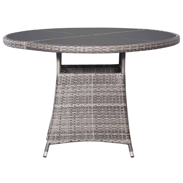 vidaXL 7-Piece Garden Dining Set Poly Rattan Anthracite and Grey