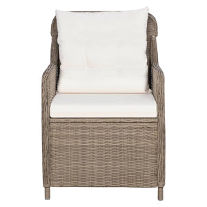 vidaXL 7-Piece Garden Dining Set Poly Rattan Brown