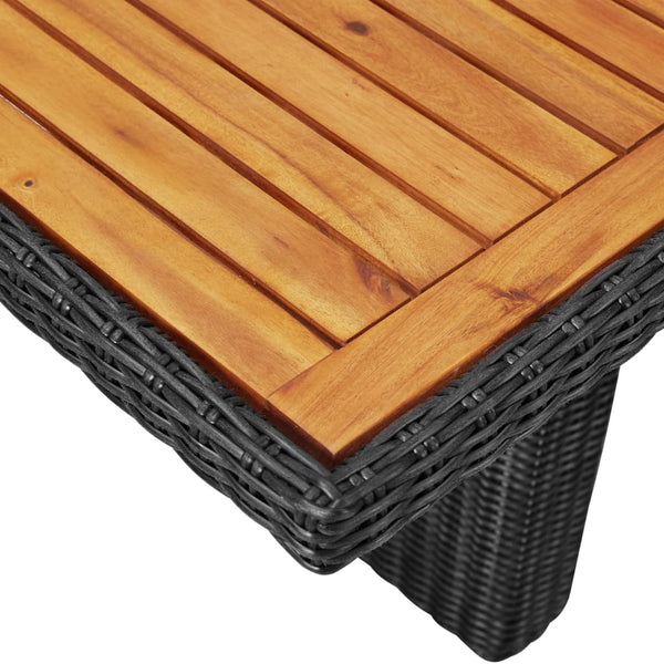vidaXL 9-piece Garden Dining Set Poly Rattan Black