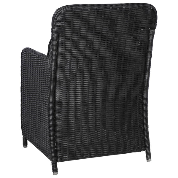 vidaXL 9-piece Garden Dining Set Poly Rattan Black