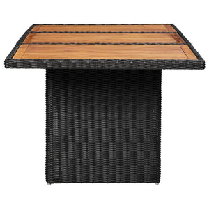 vidaXL 9-piece Garden Dining Set Poly Rattan Black