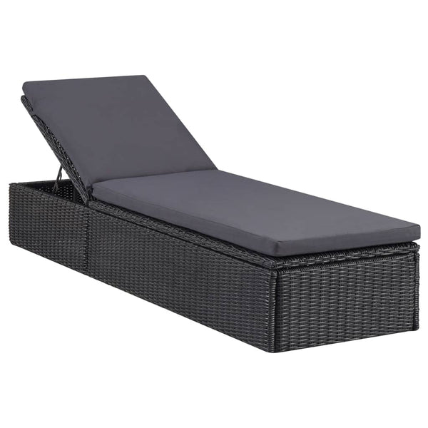 vidaXL 9-piece Garden Dining Set Poly Rattan Black