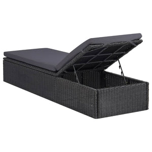 vidaXL 9-piece Garden Dining Set Poly Rattan Black