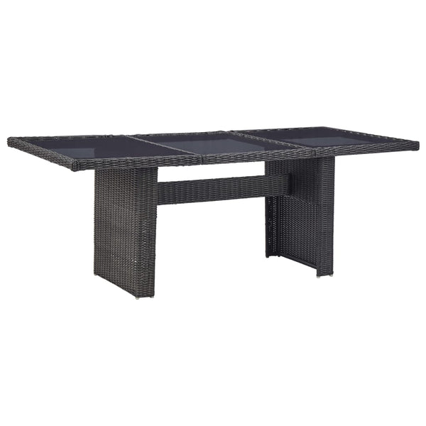 vidaXL 11-piece Outdoor Dining Set Poly Rattan Black