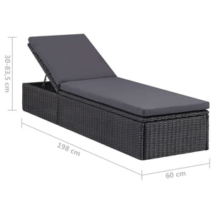 vidaXL 11-piece Outdoor Dining Set Poly Rattan Black