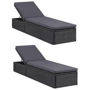 vidaXL 11-piece Outdoor Dining Set Poly Rattan Black