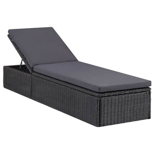 vidaXL 11-piece Outdoor Dining Set Poly Rattan Black