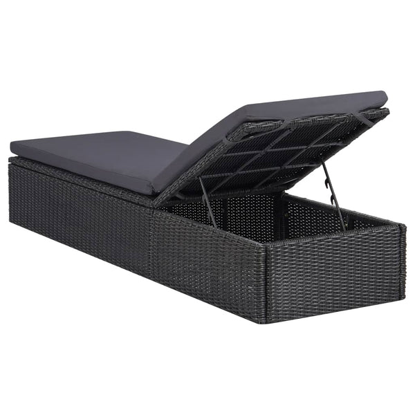 vidaXL 11-piece Outdoor Dining Set Poly Rattan Black