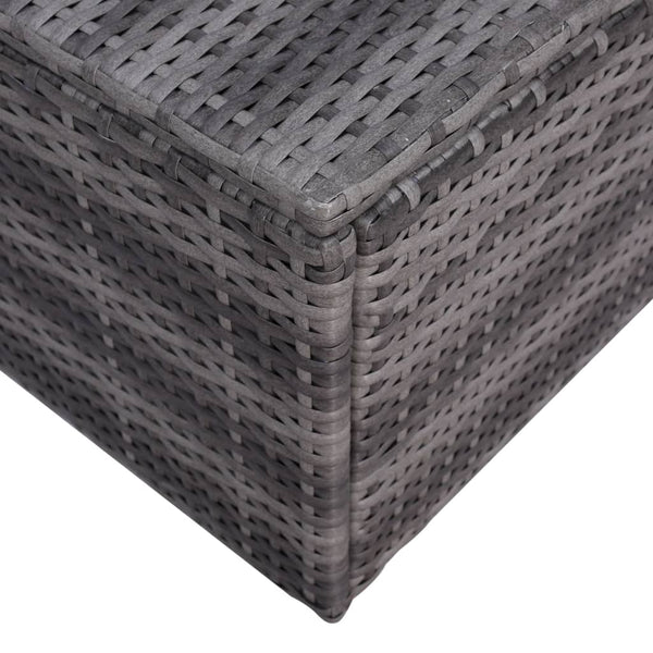 vidaXL 7-piece Garden Lounge Set with Cushions Poly Rattan Grey